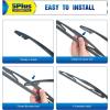 image24quot19quot Windshield Wiper Blades Replacement For VW Volkswagen Jetta 20112023 Passat 20122018 CC 20132017 Premium AllSeason Automotive Replacement Windshield Wiper Blades For My CarTop Lock 16mm1212E
