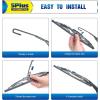 image24quot19quot Windshield Wiper Blades Replacement For VW Volkswagen Jetta 20112023 Passat 20122018 CC 20132017 Premium AllSeason Automotive Replacement Windshield Wiper Blades For My CarTop Lock 16mm11111
