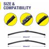 image24quot19quot Windshield Wiper Blades Replacement For VW Volkswagen Jetta 20112023 Passat 20122018 CC 20132017 Premium AllSeason Automotive Replacement Windshield Wiper Blades For My CarTop Lock 16mm2222Top Lock 16mm