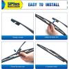 image26quot16quot Windshield Wiper Blades Replacement For Subaru Impreza 20232017 CrossTrek 20232018 WRX STI 2018 2017 Toyota CHR 20212018LEXUS NX 20212015Automotive Replacement Windshield Wiper Blades1212B