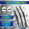 image5 PLUS Silicone Windshield Wipers Replacement for NISSAN Rogue 20142023 Pathfinder 20132020 INFINITI QX60 20142021 Wiper Blades3 PCSAutomotive Replacement Windshield Wiper Blades26quot17quot12quot2421101IL Pinch Tab