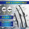 image5 PLUS Silicone Windshield Wipers Replacement for NISSAN Rogue 20142023 Pathfinder 20132020 INFINITI QX60 20142021 Wiper Blades3 PCSAutomotive Replacement Windshield Wiper Blades26quot17quot12quot262012A