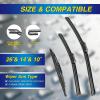 image5 PLUS Silicone Windshield Wipers Replacement for NISSAN Rogue 20142023 Pathfinder 20132020 INFINITI QX60 20142021 Wiper Blades3 PCSAutomotive Replacement Windshield Wiper Blades26quot17quot12quot2614101PTB