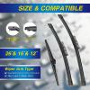 image5 PLUS Silicone Windshield Wipers Replacement for NISSAN Rogue 20142023 Pathfinder 20132020 INFINITI QX60 20142021 Wiper Blades3 PCSAutomotive Replacement Windshield Wiper Blades26quot17quot12quot261612ADPTB