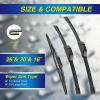 image5 PLUS Silicone Windshield Wipers Replacement for NISSAN Rogue 20142023 Pathfinder 20132020 INFINITI QX60 20142021 Wiper Blades3 PCSAutomotive Replacement Windshield Wiper Blades26quot17quot12quot262016HOOK