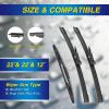 image5 PLUS Silicone Windshield Wipers Replacement for Ford Edge 2015 2016 2017 2018 2019 2020 2021 2022 2023 Wiper BladesSet of 3Automotive Replacement Windshield Wiper Blades For My Car28quot28quot15quot18GMC Yukon 20072014
