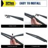 image10quot 2 PACK Silicone Rear Wiper Blade Replacement for Toyota RAV4 20182013 Highlander 20222020 Jeep Compass 20212018 Chevrolet Orlando 20142012 BACK Windshield Wiper Blade 10A1010A