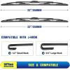 image5 PLUS 13quot13quot Windshield Wipers Replacement For JEEP Wrangler 2006 2005 2004 2003 2002 2001 2000 1999 JEEP Wrangler Wiper BladesOriginal Factory Quality Pack of 22222Metal