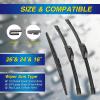 image:image5 PLUS Silicone Windshield Wipers Replacement for 20132017 HYUNDAI Elantra GT 20152018 KIA Forte5 Wiper BladesSet of 3Automotive Replacement Windshield Wiper Blades For My Car281413262416BPHOOK