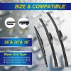 image:image5 PLUS Silicone Windshield Wipers Replacement for 20132017 HYUNDAI Elantra GT 20152018 KIA Forte5 Wiper BladesSet of 3Automotive Replacement Windshield Wiper Blades For My Car281413262016HOOK