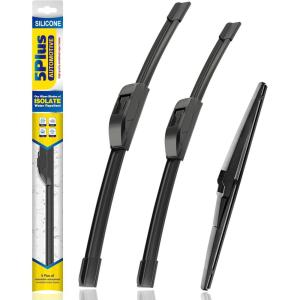 image:image5 PLUS Silicone Windshield Wipers Replacement for 20132017 HYUNDAI Elantra GT 20152018 KIA Forte5 Wiper BladesSet of 3Automotive Replacement Windshield Wiper Blades For My Car281413241712APHOOK