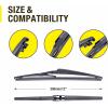 image:imageWindshield Wipers Replacement for Jeep wrangler JK 20082018Jeep wrangler 20072017 Premium All Weather Front amp Rear Wiper Blades 151513OEM Original Factory QualitySet of 3261612A