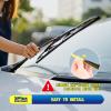 image:image5 PLUS 2626 Windshield Wiper Blades Replacement for Ford Fusion 2020 2019 2018 2017 2016 2015 2014 2013 Original Factory Quality Fit for Pinch Tab Front Wipers ArmPack of 22222Conventional