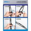 image:image5 PLUS 2626 Windshield Wiper Blades Replacement for Ford Fusion 2020 2019 2018 2017 2016 2015 2014 2013 Original Factory Quality Fit for Pinch Tab Front Wipers ArmPack of 21818Conventional