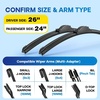 image:image5 PLUS 22 and 22 Inch Front Wiper Blades 2Pack Size Pair Options  Windshield Wiper Size Pairs MultiAdapter Design Smooth Wiping AllWeather Performance Easy Install26 and 24