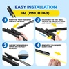 image:image5 PLUS 22 and 22 Inch Front Wiper Blades 2Pack Size Pair Options  Windshield Wiper Size Pairs MultiAdapter Design Smooth Wiping AllWeather Performance Easy Install26 and 17