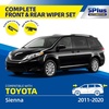 image:image5 PLUS CustomFit Wipers fits Toyota Highlander 20202026 Windshield Wipers  261810 Front Rear Wipers SetOEM Original Equipment ReplacementAllSeasonsStreakFree WipingQuiet Clear Visibilityfits Sienna 20112020DPR