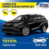 image:image5 PLUS CustomFit Wipers fits Toyota Highlander 20202026 Windshield Wipers  261810 Front Rear Wipers SetOEM Original Equipment ReplacementAllSeasonsStreakFree WipingQuiet Clear Visibilityfits Highlander 20202026DPR