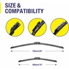 image:image5 PLUS CustomFit Wipers fits Toyota Highlander 20202026 Windshield Wipers  261810 Front Rear Wipers SetOEM Original Equipment ReplacementAllSeasonsStreakFree WipingQuiet Clear Visibilityfits Prius 20162022DP