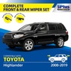 image:image5 PLUS CustomFit Wipers fits Toyota Highlander 20202026 Windshield Wipers  261810 Front Rear Wipers SetOEM Original Equipment ReplacementAllSeasonsStreakFree WipingQuiet Clear Visibilityfits Highlander 20082019 Grand Highlander 2426